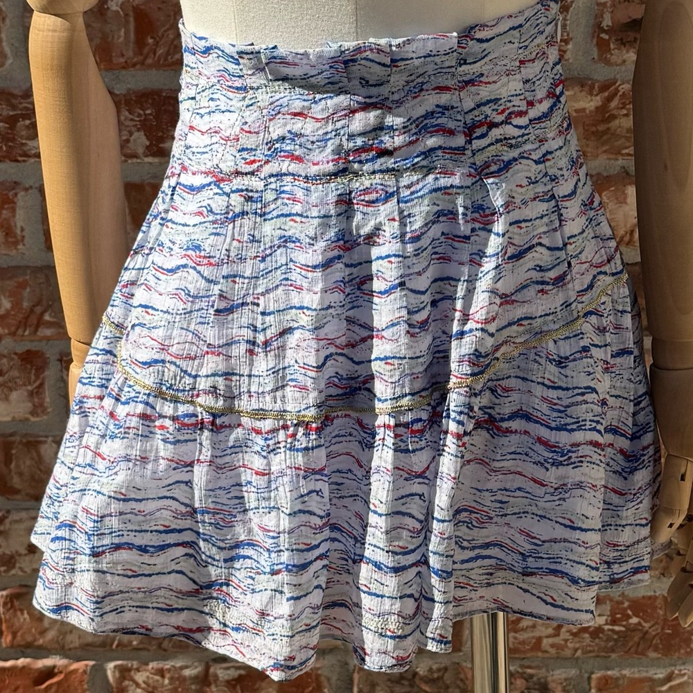 Free People colorful layered glittery Y2K mini skirt / XS/S /Excellent condition